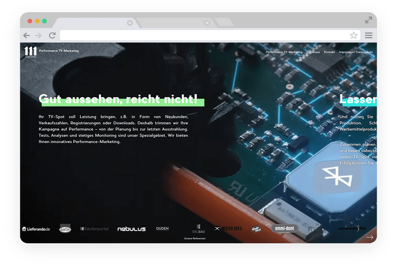 111 Medien Service Website | Webdesign & WordPress Programmierung